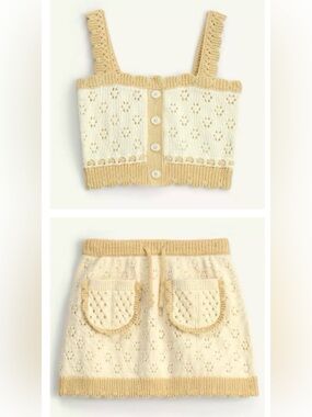 Zara Limited Edition Knit Top and Skirt size 7